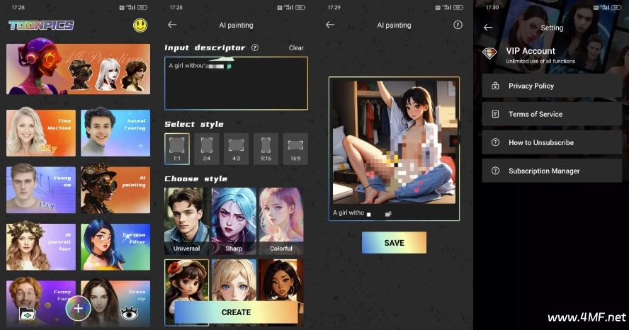 Toonpics v1.6.2 超强AI 无违禁词 解锁永久会员-绿动下载