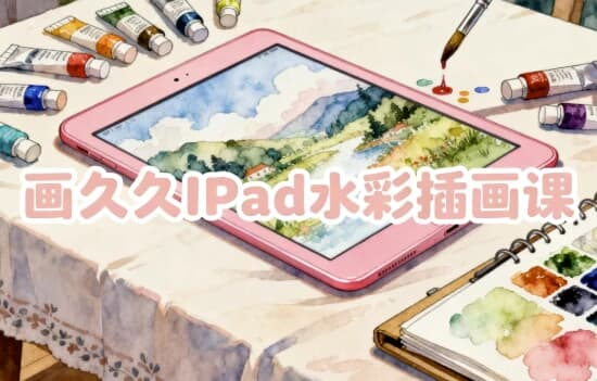 画久久IPad水彩插画课-绿动下载