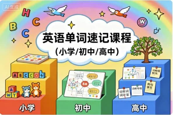 英语单词速记课程(小学/初中/高中)-绿动下载