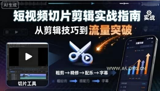 短视频切片剪辑实战指南,轻松实现流量突破与变现-绿动下载