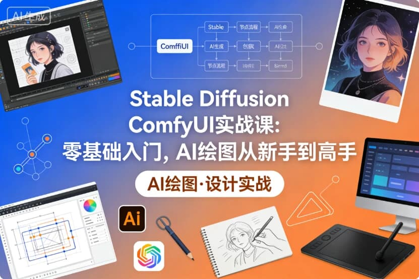 Stable Diffusion ComfyUI 实战课:AI绘图从新手到高手-绿动下载