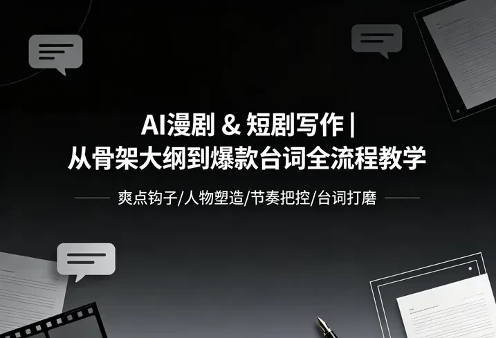 【短剧创作】从骨架大纲到爆款台词全流程教学-绿动下载