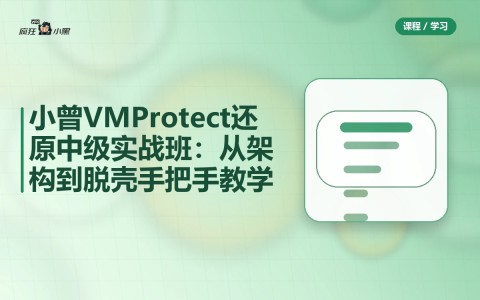 小曾VMProtect还原中级实战班:从架构到脱壳手把手教学-绿动下载