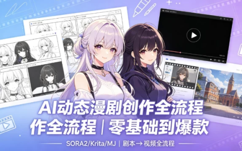 AI动态漫剧制作全流程教程-绿动下载