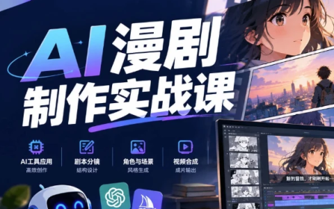AI漫剧制作实战课,新手也能做出爆款AI漫剧-绿动下载