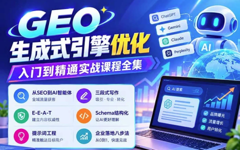 GEO生成式引擎优化入门到精通实战-绿动下载